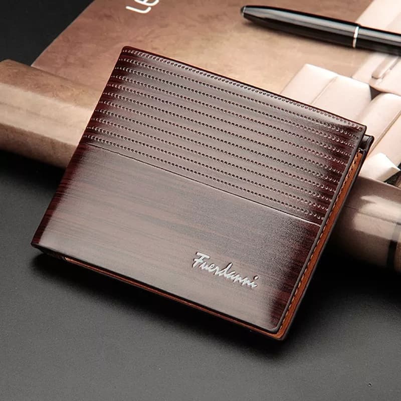 Vintage Textured PU Leather Bifold Wallet