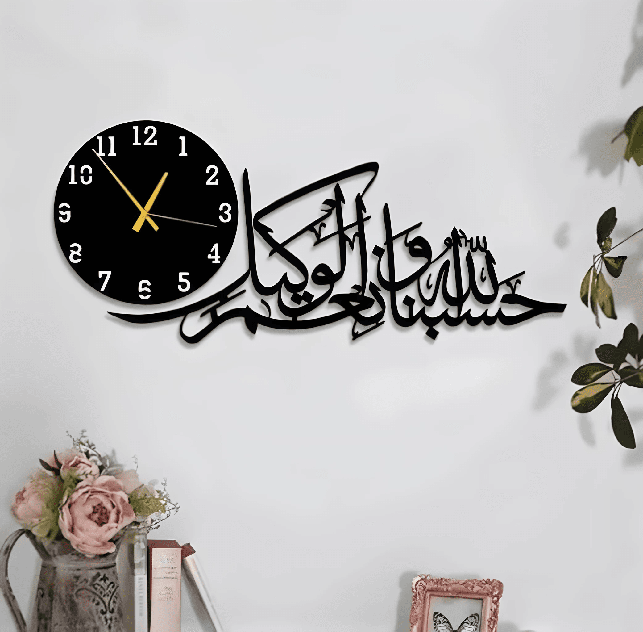 LED 3D Light Wooden Wall Clock – Modern Decorative Piece