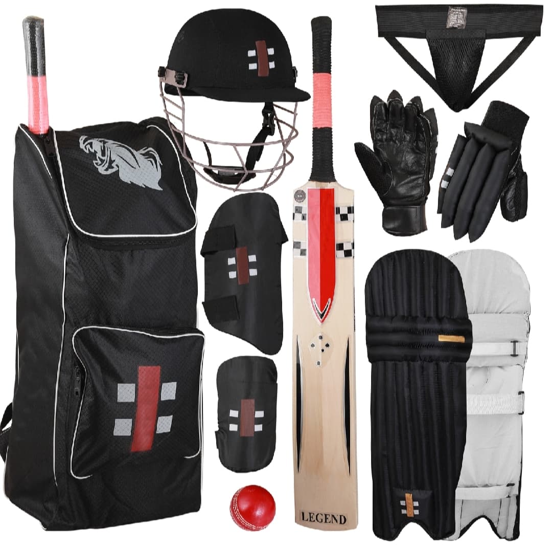 Adult Hard Ball Cricket Kit – 9‑Piece Complete Set