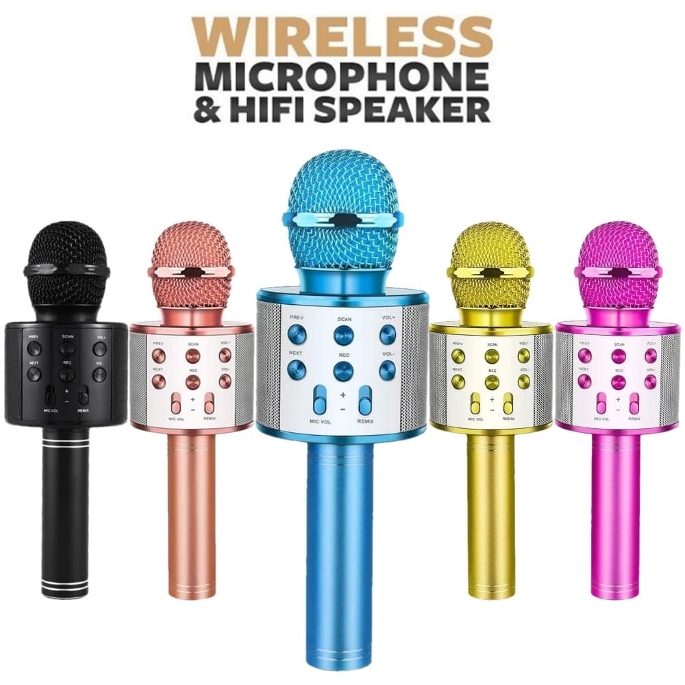 Compact Bluetooth Karaoke Mic with Built‑In Speaker, Echo Effects and Multi‑Color Options